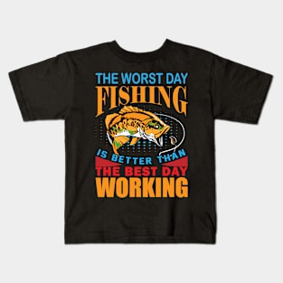 Fishing T - Shirt Design Kids T-Shirt